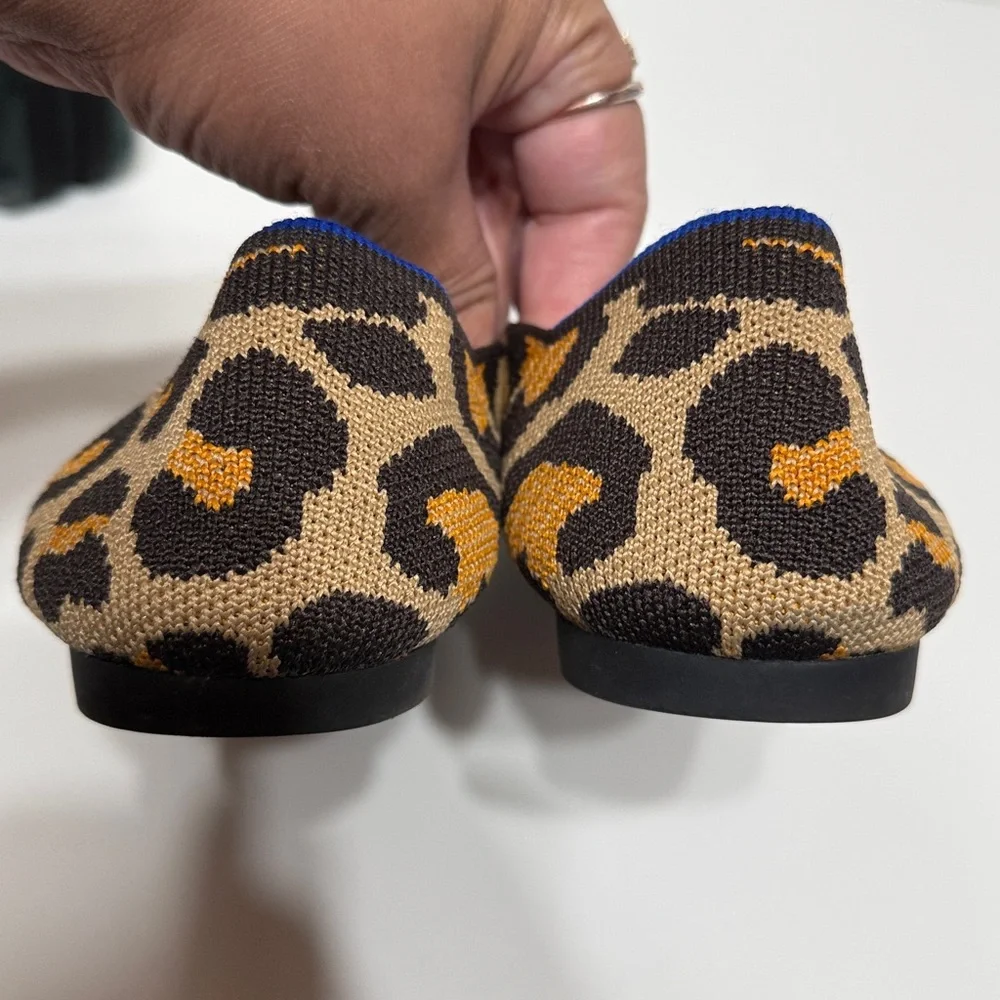 Rothy’s The Point Big Cat Leopard Print Flats - Picture 8 of 17